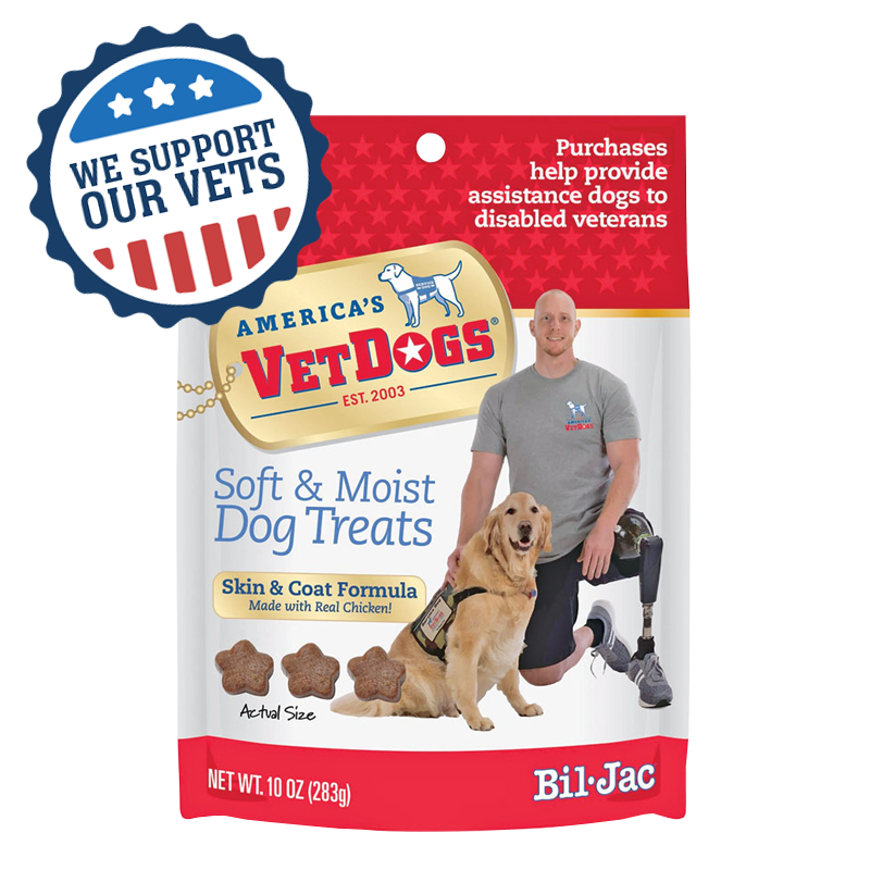 10 Oz. Bil-Jac America's VetDogs Soft and Moist Dog Treats - Gebo's