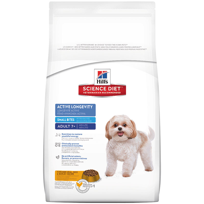 17.5 Lb. Hills Science Diet Active Longetivity Small Bites Adult Dog Food - Gebo's