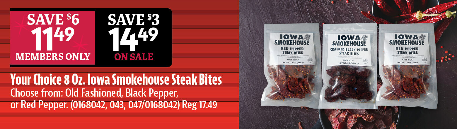 Your Choice 8 Oz. Iowa Smokehouse Steak Bites