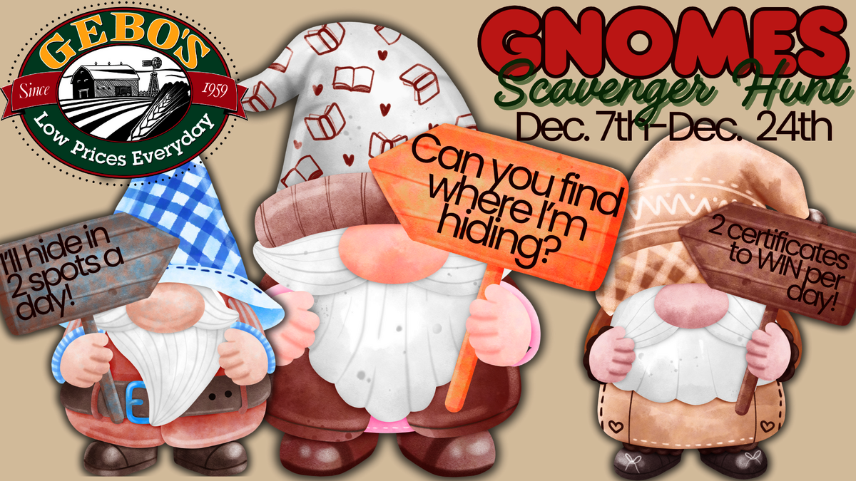 Gnomes Scavenger Hunt - Gebo's
