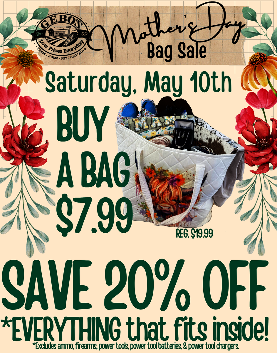 Mother's Day Bag Sale - Gebo's