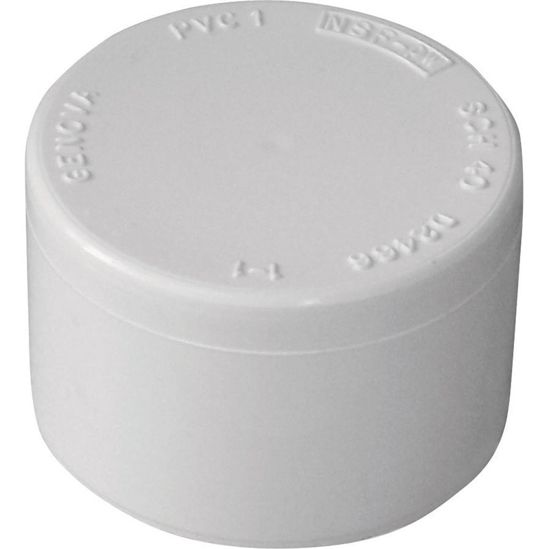 3/4" White PVC Cap Slip Gebo's