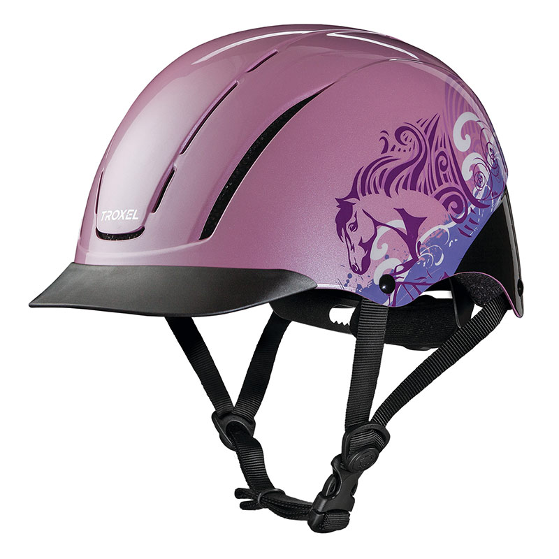Troxel Spirit Low Profile Extra Small Riding Helmet - Pink Dreamscape - Gebo's