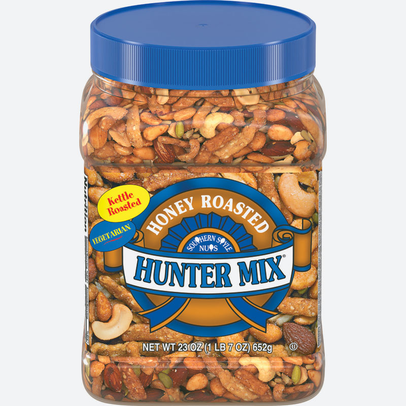 23 Oz. Southern Style Nuts Honey Roasted Hunter Mix Nuts - Gebo's
