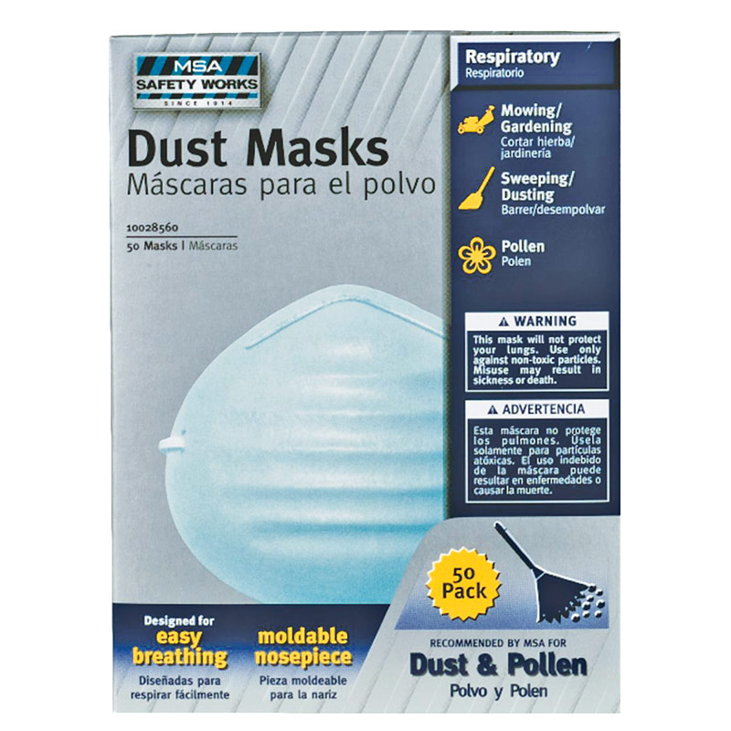 50 Ct. MSA Safety Works Dust & Pollen Mask Gebo's