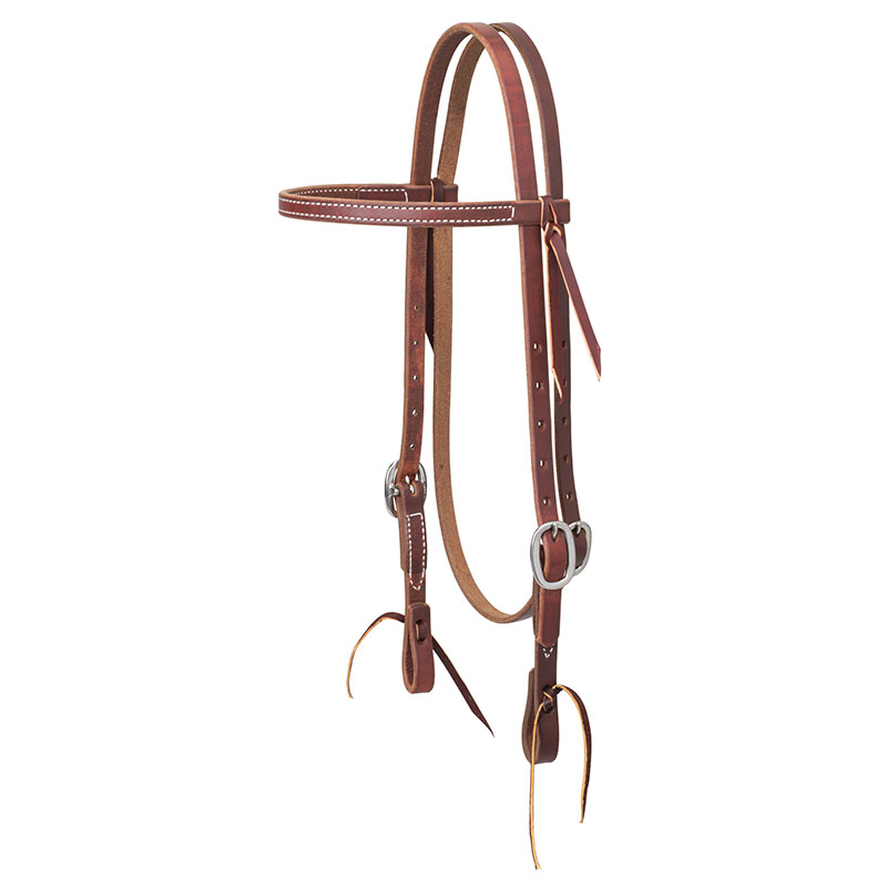 5/8" Weaver Leather Working Tack Economy Stainless Steel Browband Headstall - Gebo's