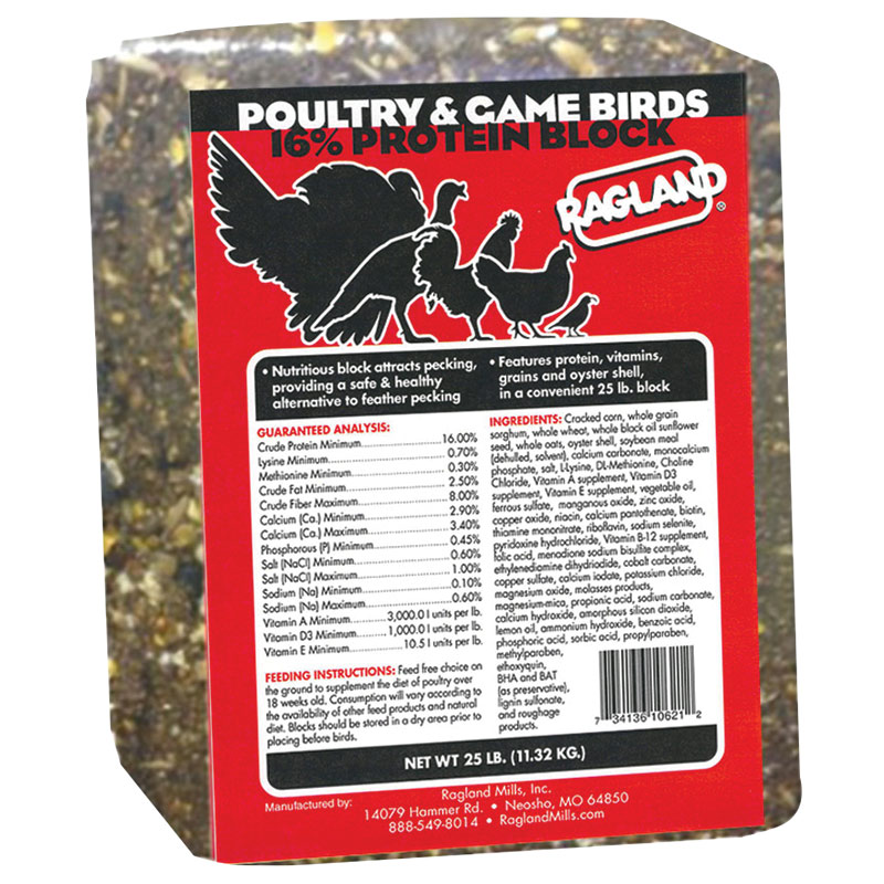 25 Lb. Ragland® Poultry & Gamebird Block - Gebo's