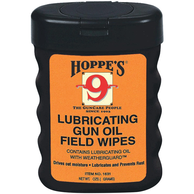 50 Ct. Hoppe's No. 9 Lubricating Gun Oil Field Wipes Gebo's