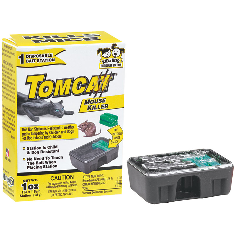 1 Pk. Motomco Tomcat Mouse Killer Disposable Bait Station - Gebo's