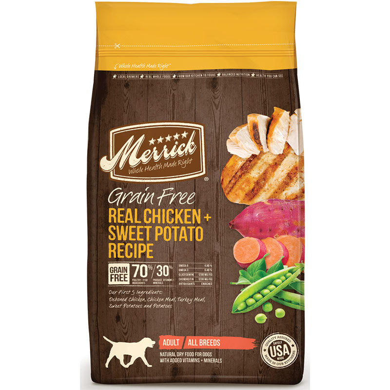 12 Lb. Merrick Grain Free Real Chicken Sweet Potato Dog Food Gebo's