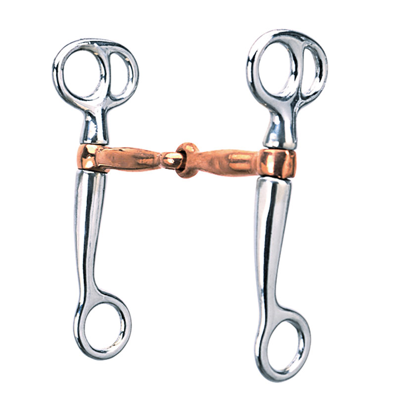 Weaver Leather Tom Thumb Chrome Plated Snaffle Bit With 5" Copper Plated Mouth - Gebo's