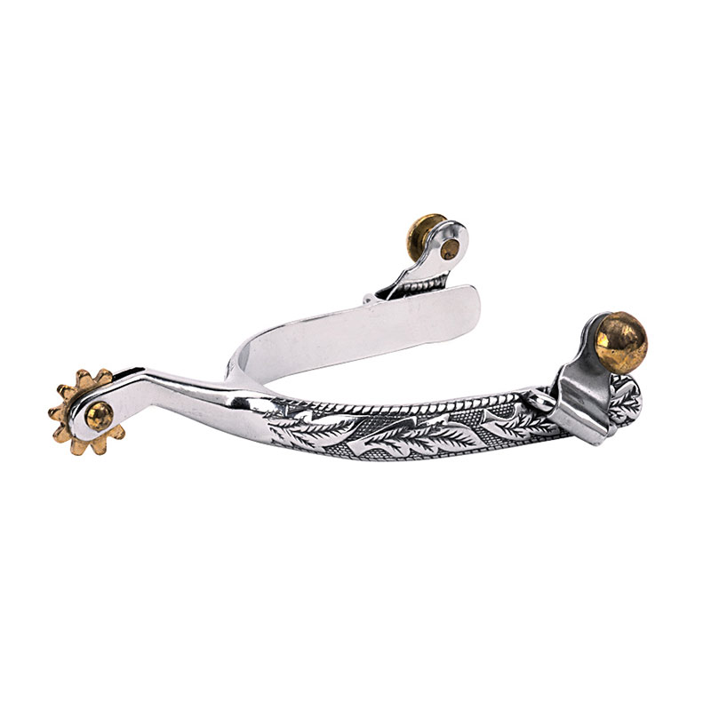 Weaver Leather Men's Roping Spurs With Engraved Band - Gebo's