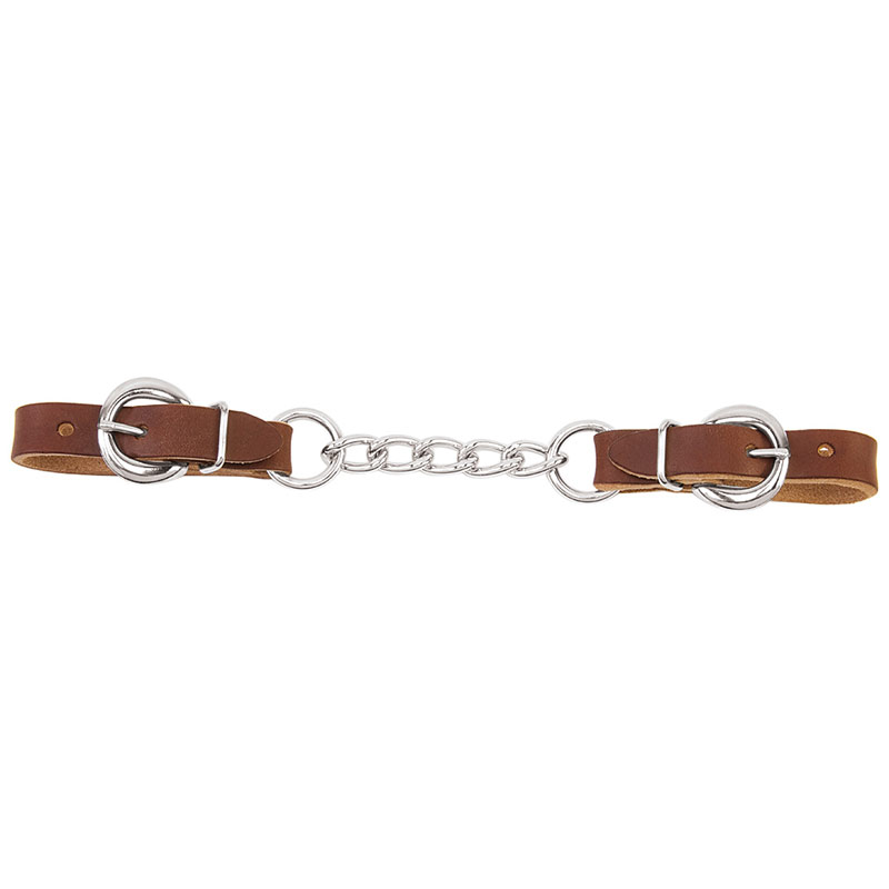 Weaver Leather 5/8" Heavy-Duty 4 1/2" Single Link Chain Curb Strap - Sunset - Gebo's