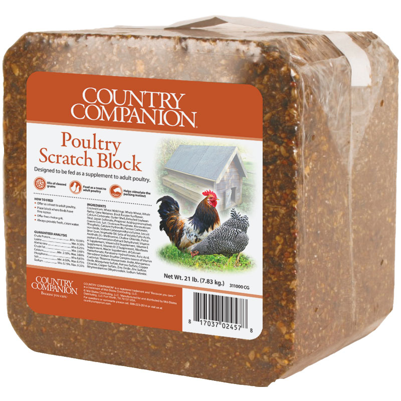 50 Lb. Country Companion Poultry Scratch Block - Gebo's