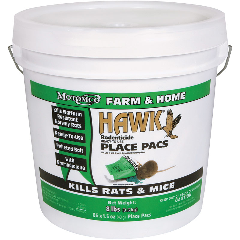 86 Ct. Motomco Hawk Rodenticide Place Pacs - Gebo's