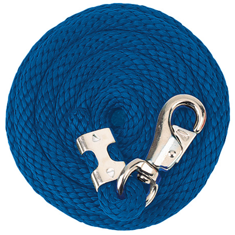 5/8"x10' Weaver Leather Poly Lead Rope With Nickel Plated Bull Snap - Blue - Gebo's