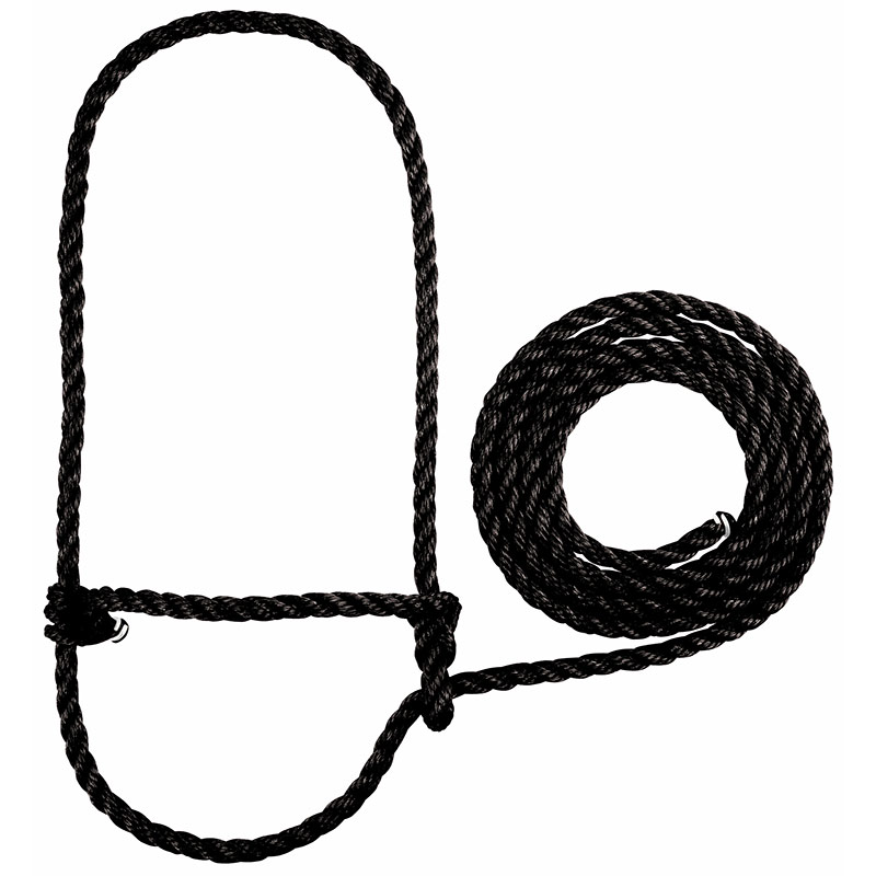 Weaver Leather Cow Rope Halter - Black - Gebo's