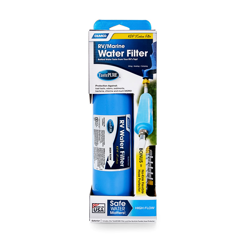 RV/Marine Water Filter with Flexible Hose Protector - Gebo's