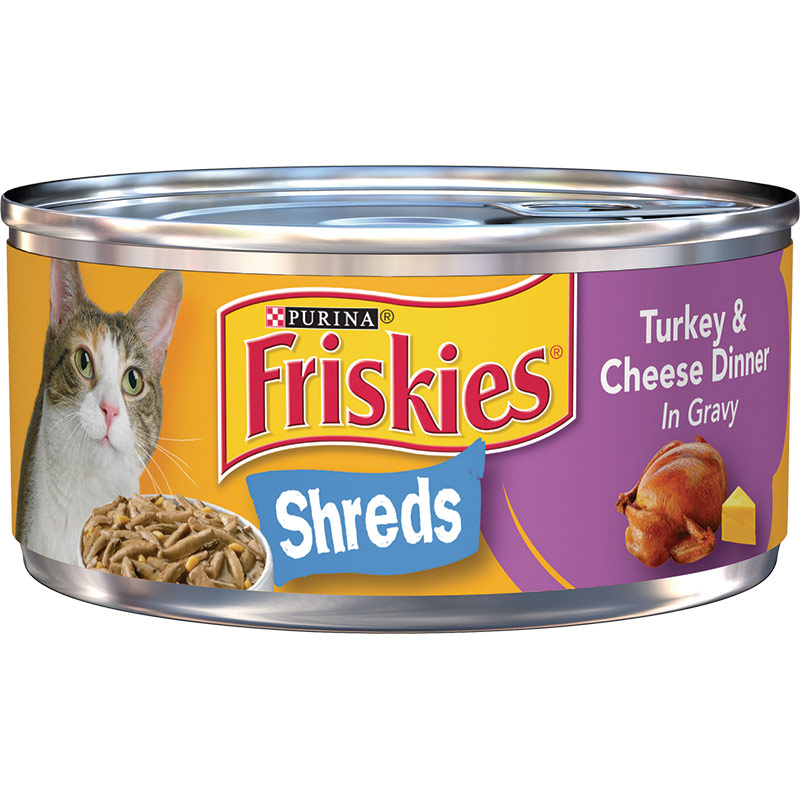 5.5 Oz. Purina Friskies Shreds Turkey & Cheese Dinner Cat Food Gebo's