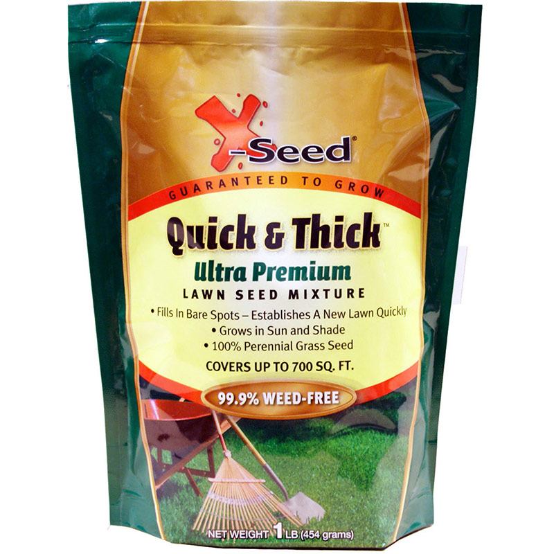 1 Lb. X-Seed Quick & Thick Ultra-Premium Lawn Seed Mixture Bag - Gebo's