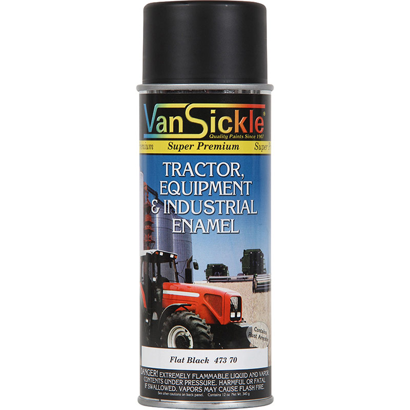 12 Oz. Van Sickle Flat Black Tractor & Equipment Enamel Gebo's