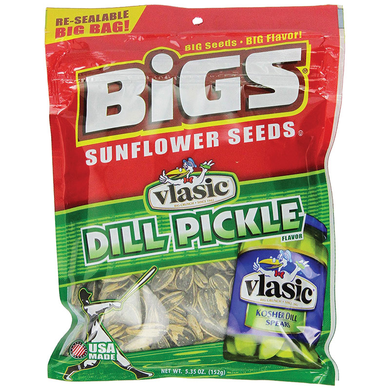 5.35 Oz. BiGS Sunflower Seeds Vlassic Dill Pickle - Gebo's