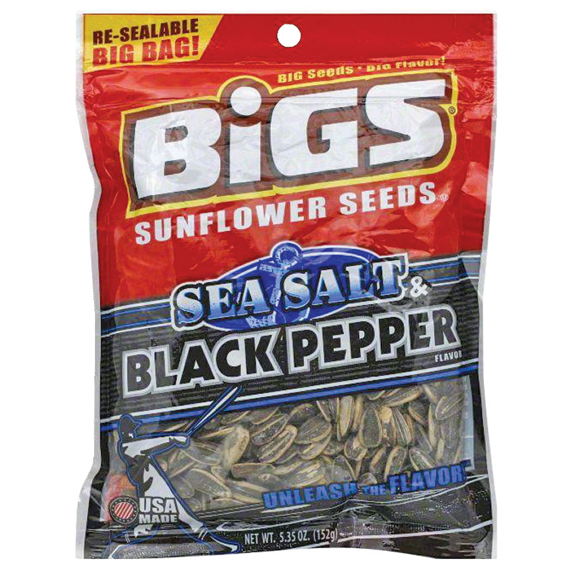 5.35 Oz. BiGS Sunflower Seeds Sea Salt Black Pepper - Gebo's