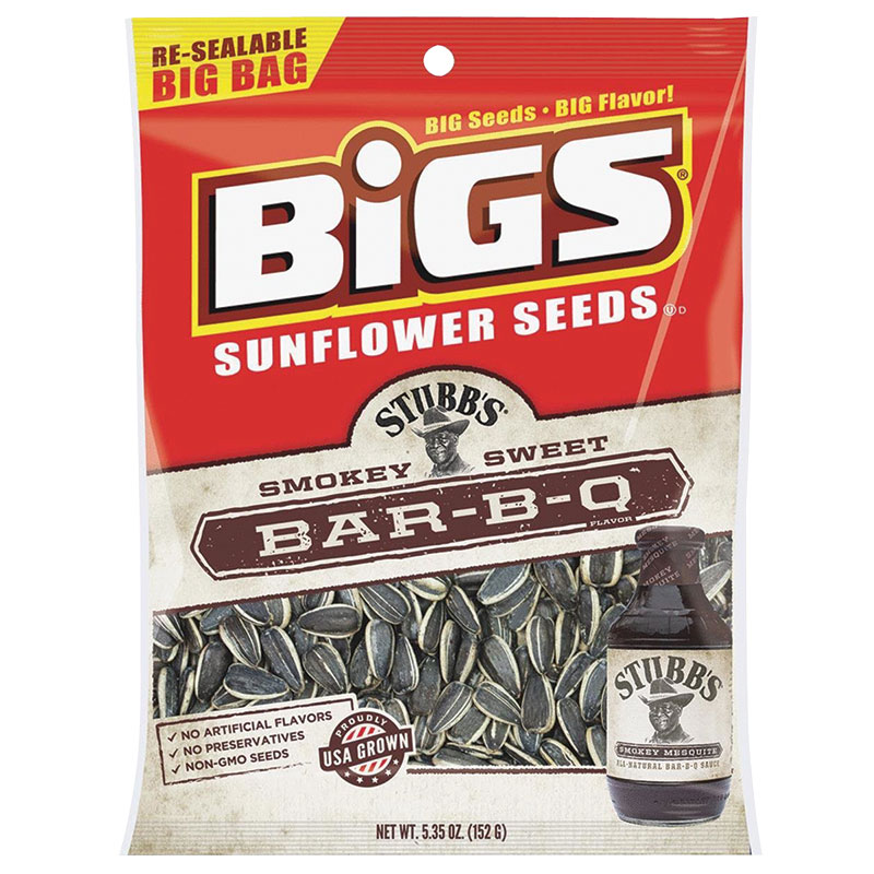 5.35 Oz. BiGS Sunflower Seeds Stubbs BBQ - Gebo's