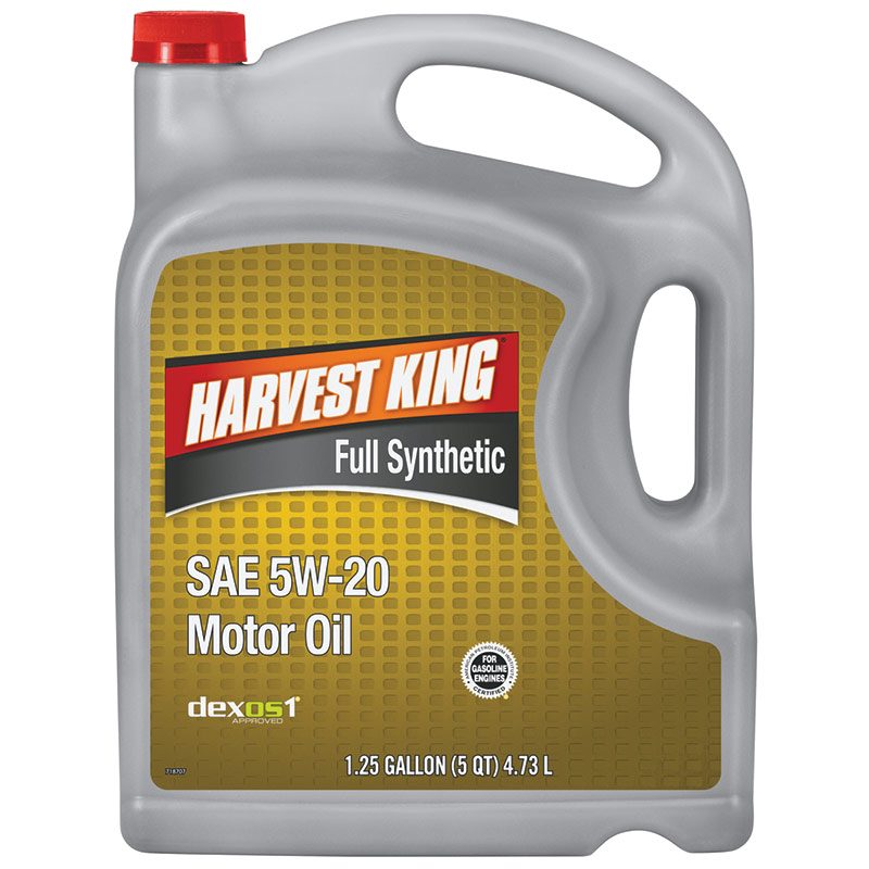 5 Qt. 1.25 Gal. Harvest King Full Synthetic Motor Oil SAE 5W-20 - Gebo's