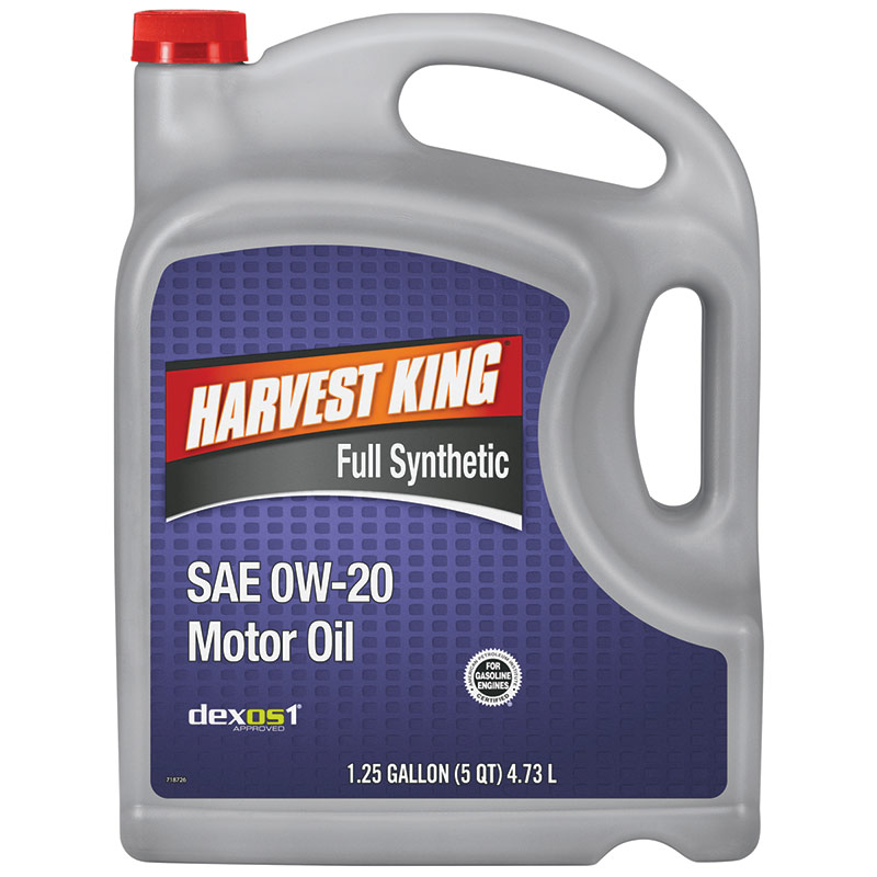 5 Qt. 1.25 Gal. Harvest King Full Synthetic Motor Oil SAE 0W-20 - Gebo's