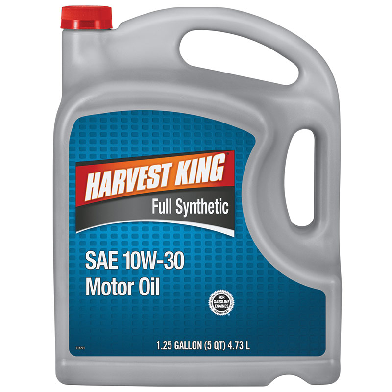 5 Qt. 1.25 Gal. Harvest King Full Synthetic Motor Oil SAE 10W-30 - Gebo's