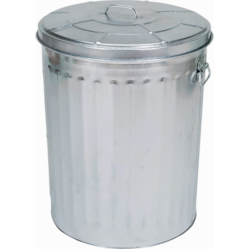 Galvanized Garbage Can with Lid, 31 Gallon