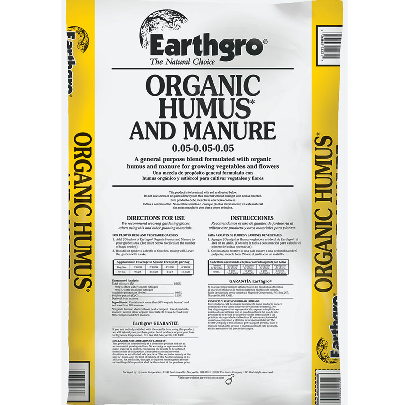 Earthgro Organic Humus And Manure - Gebo's
