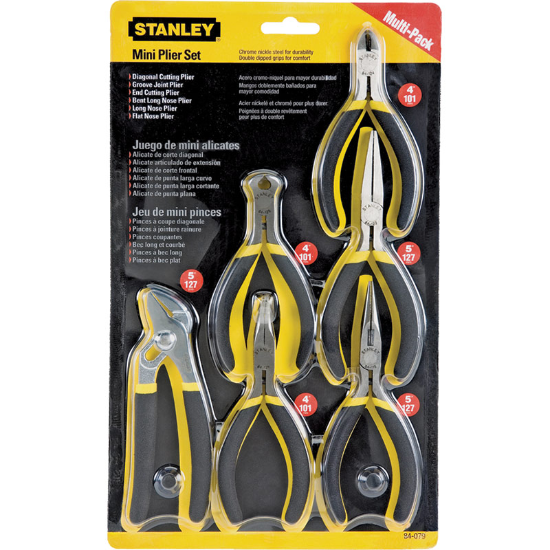 General Tools - 938 - Eight-Piece Mini-Pliers Set, Grey