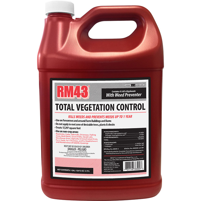 1 Gal. RM43 Total Vegetation Control 43% Glyphosate With Weed Preventer - Gebo's