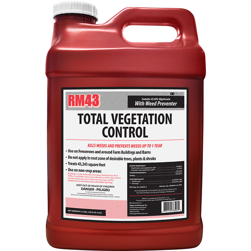 2.5 Gal. RM43 Total Vegetation Control 43.68% Glyphosate Plus Weed Preventer - Gebo's