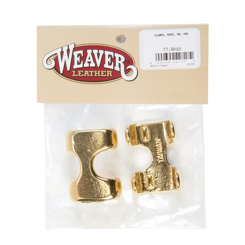 2 Pk. Weaver Leather Solid Brass 26 Rope Clamps - Gebo's