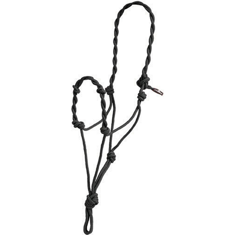 Mustang Manufacturing Twisted Rope Halter - Black - Gebo's