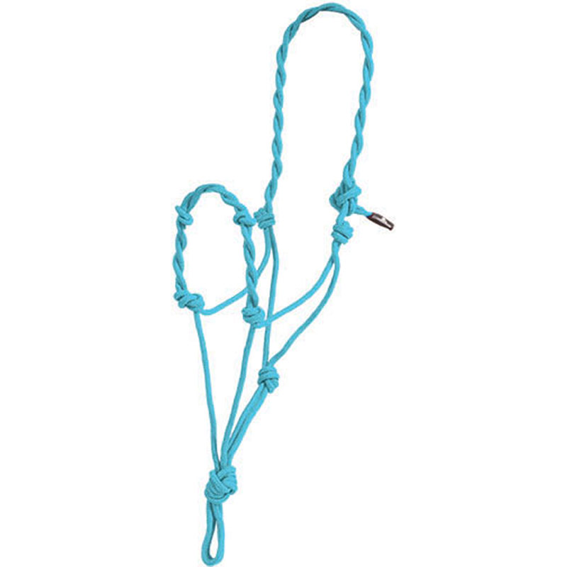 Mustang Manufacturing Twisted Rope Halter - Turquoise - Gebo's