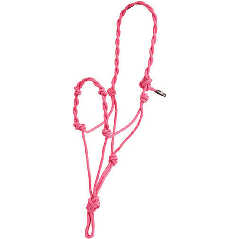 Mustang Manufacturing Twisted Rope Halter - Hot Pink - Gebo's