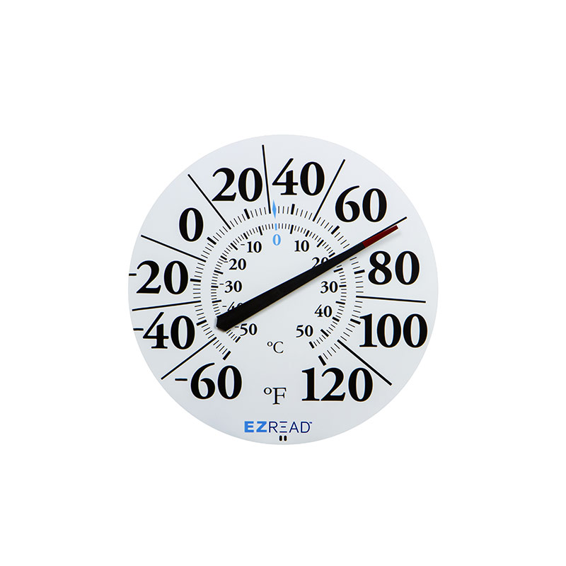 12.5" EzRead Basic White Dial Thermometer - Gebo's