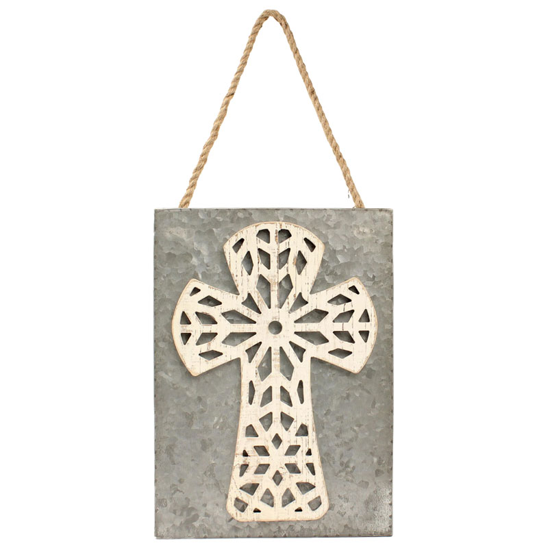 WALL HANGING CROSS ON METAL Gebo's