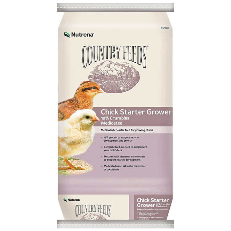 50 Lbs. Nutrena® Country Feeds Medicated Chick Starter Grower - Gebo's