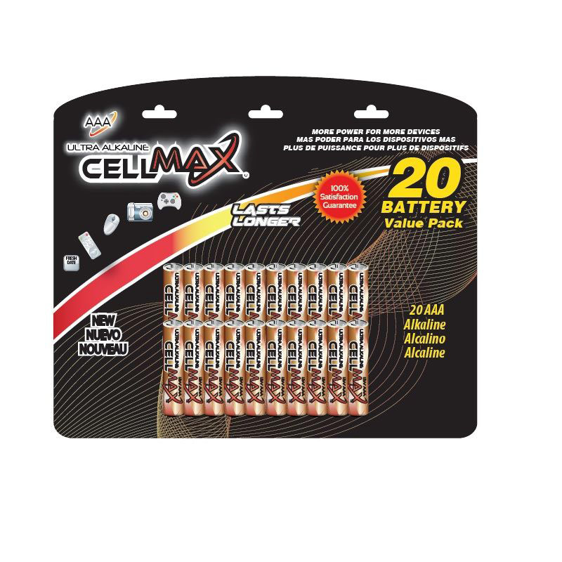 20 Pk. AAA Cell Max Alkaline Batteries - Gebo's