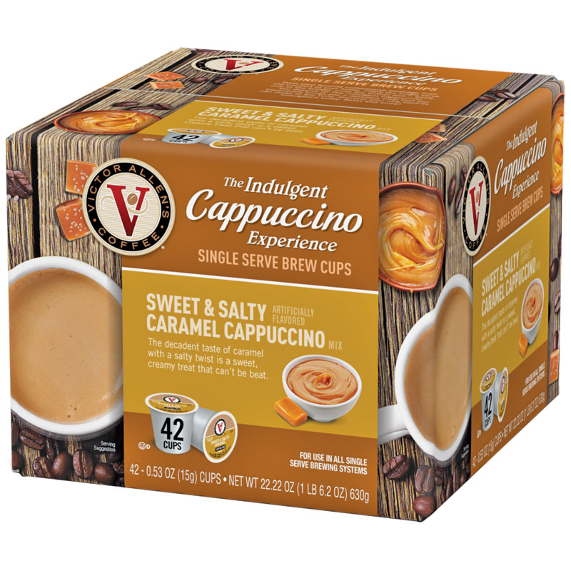 42 Ct. Victor Allen's Sweet and Salty Caramel Cappuccino Coffee Cups - Gebo's