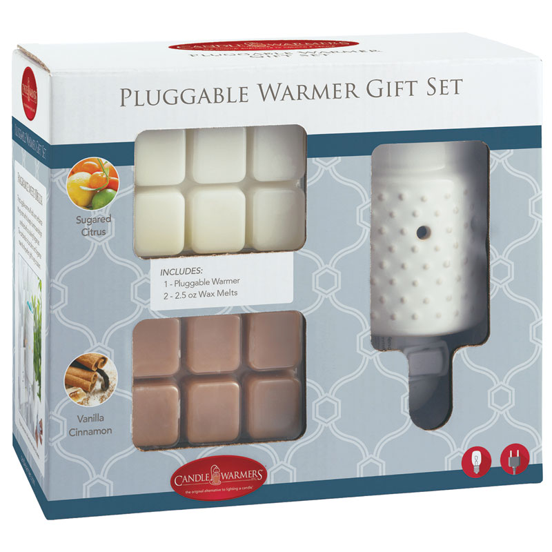 Candle Warmers White Hobnail Pluggable Gift Set - Gebo's