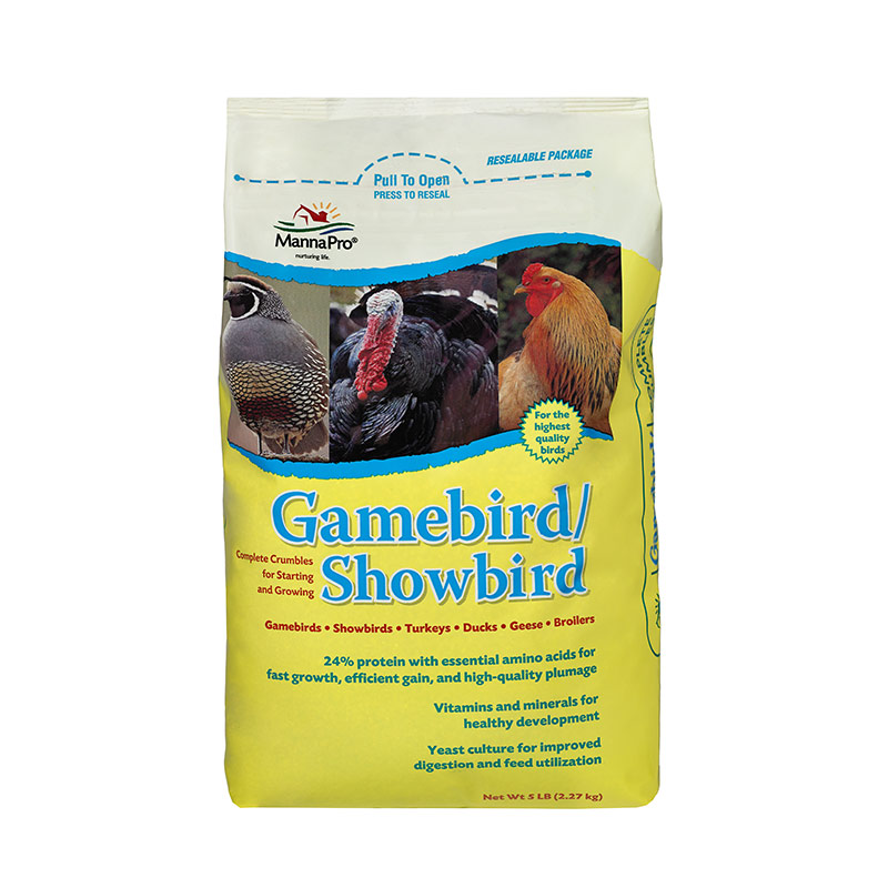 5 Lb. Gamebird/Showbird Non-Medicated Crumbles - Gebo's