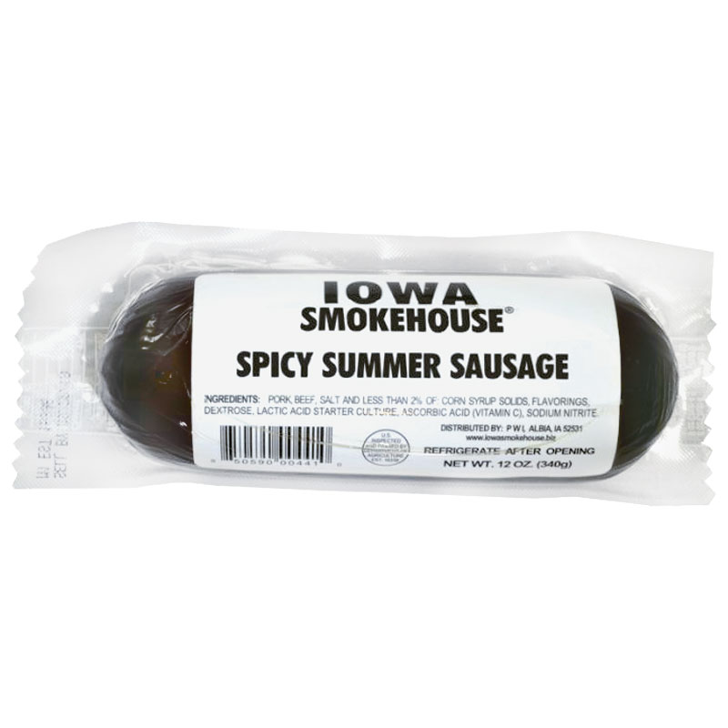 12 Oz. Iowa Smokehouse® Spicey Summer Sausage - Gebo's