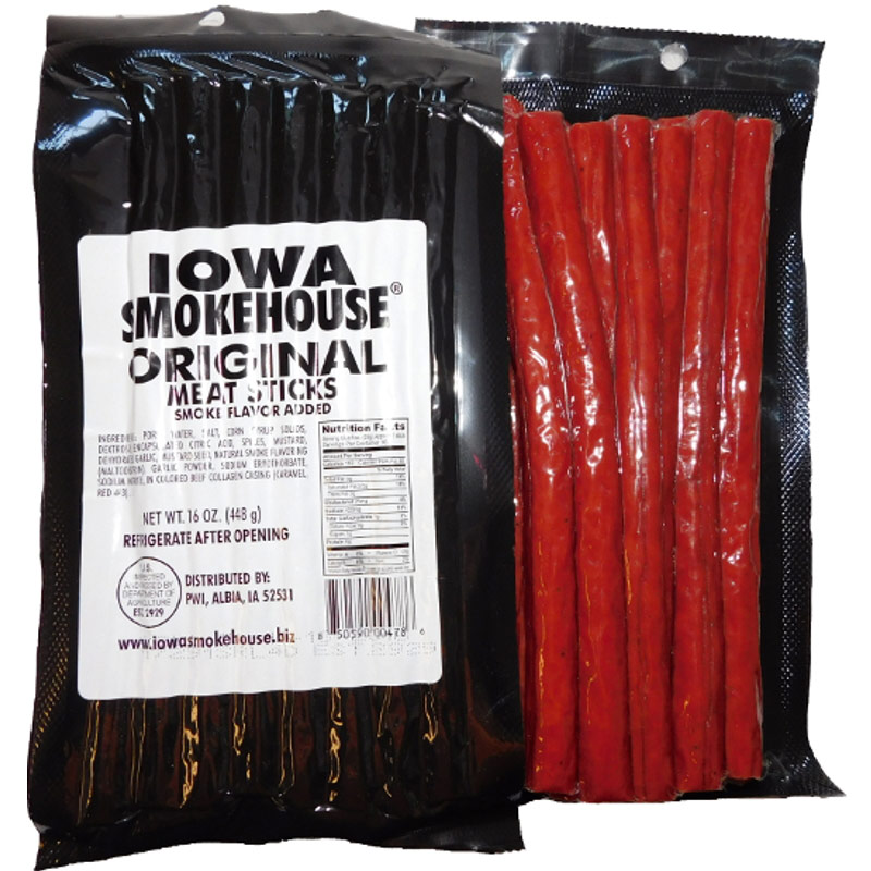 16 Oz. Iowa Smokehouse Meat Sticks Original - Gebo's
