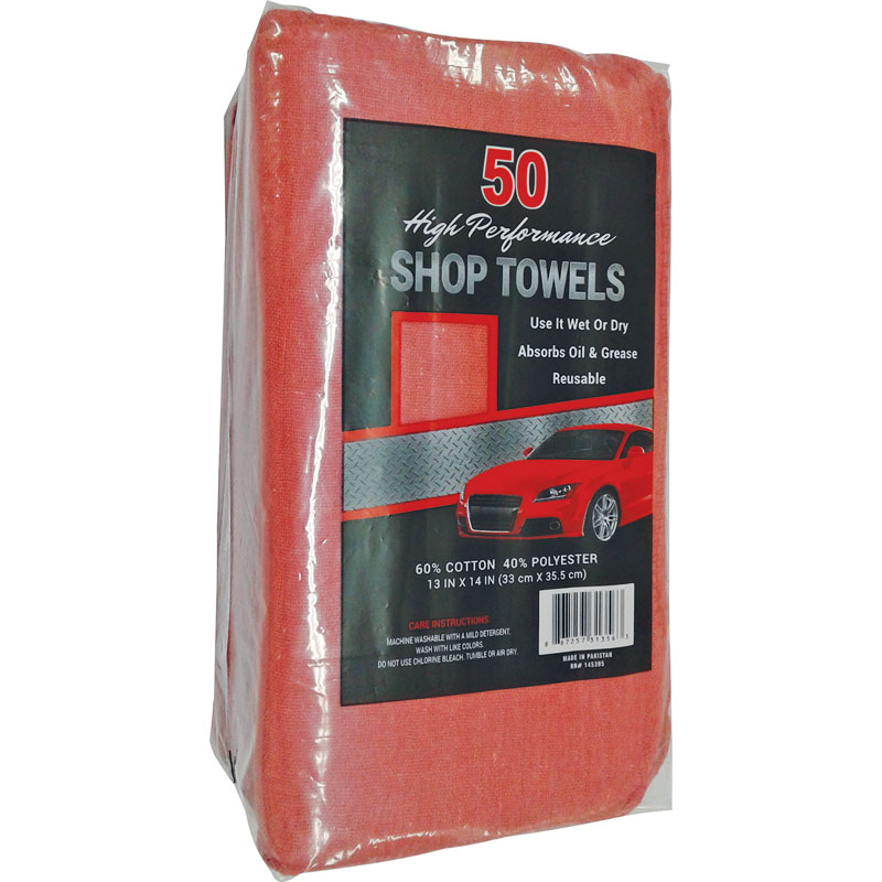 50 Pk. Red Shop Towels - Gebo's